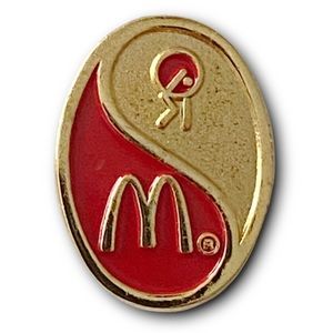 McDonald’s Pin Yin and Yang Chinese 4 Years Service Award Metal Lapel Pin